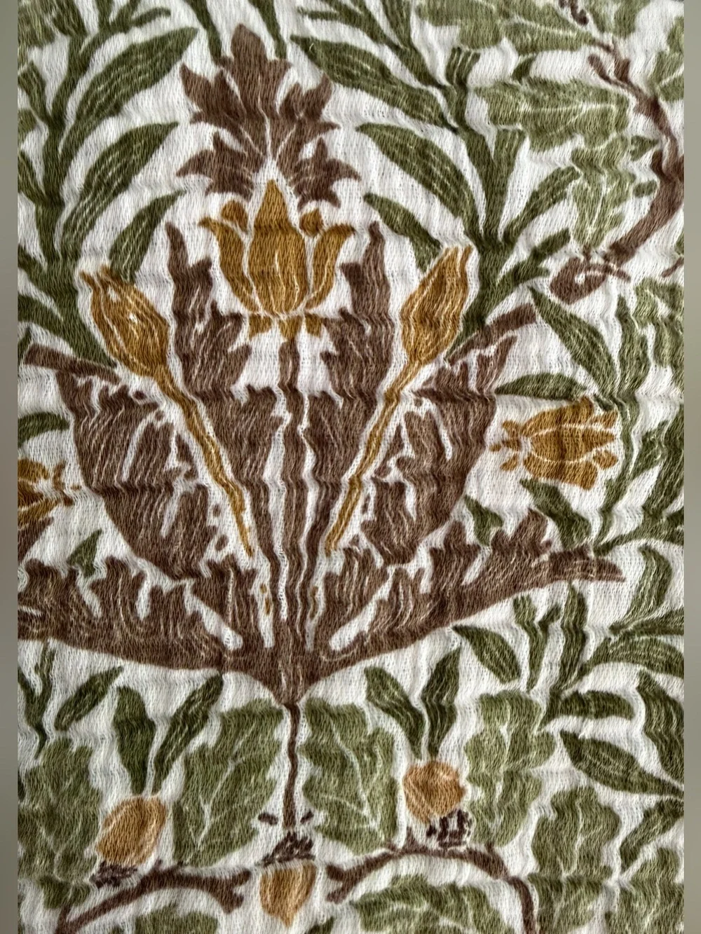 William Morris & Co Kitchen Dish Towels Set of 2 ACORN Green Brown 100% Cotton
